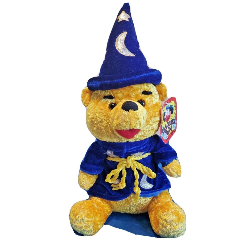 Golden Plush Teddy Bear Wizard Carousel Toys Appx 14" Stuffed Animal Toy